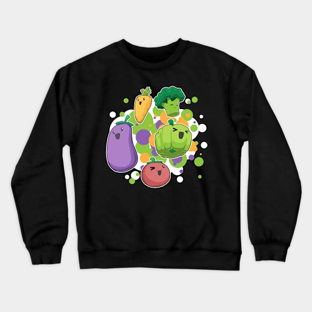 Vegetables Veggies Kawaii Crewneck Sweatshirt by KAWAIITEE